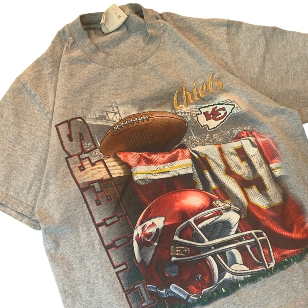 Vintage Lee Sport Kansas City Chiefs T-Shirt Mens Medium Gray 90s NFL